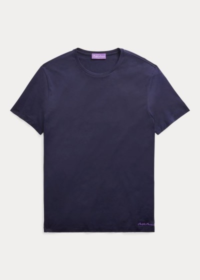 Ralph Lauren Cotton Lisle T Shirt Herre Danmark (ORLWP6049)